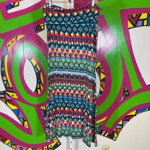 Rock 47 by Wrangler, Tribal Print Maxi Skirt. Size Large. In excellent condition - Picture 1 of 5